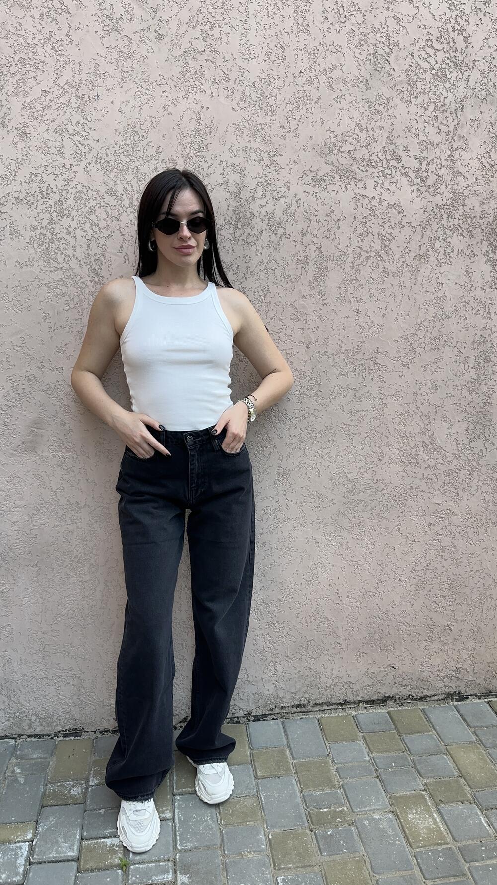 Джинси з високою посадкою Loose 1485 Cracpot 27, Чорний